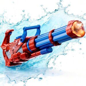 Electric Big Gatling Squirt Water Gun for Kids Adults - High Power Automatic Wat